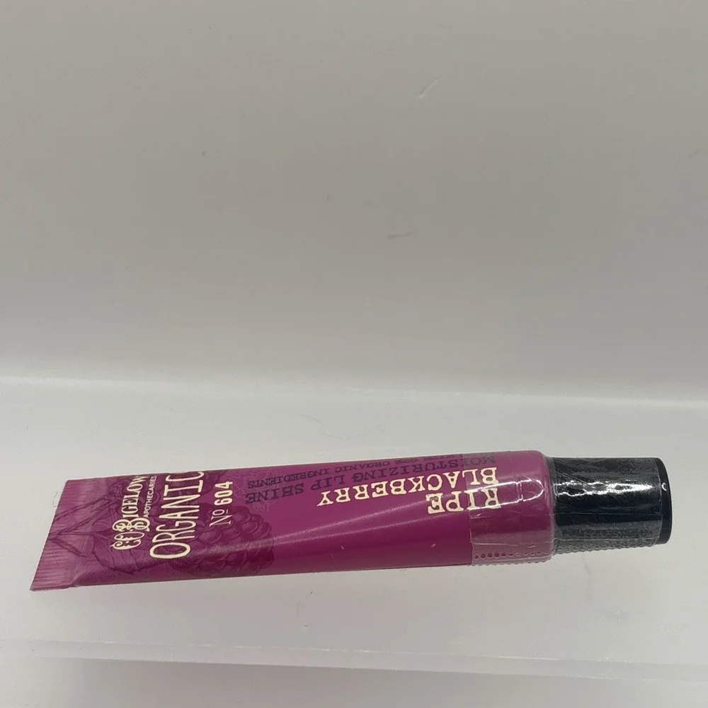 Bath & Body Works CO Bigelow Lip Gloss Shine Organics 604 Ripe Blackberry Sealed